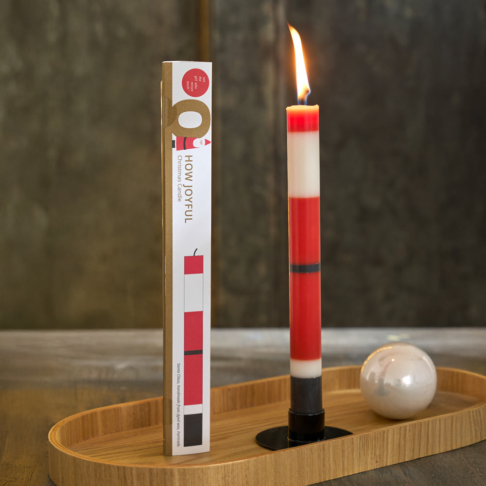 O DU FRÖHLICHE | HOW JOYFUL -  Weihnachtsmann Kerze