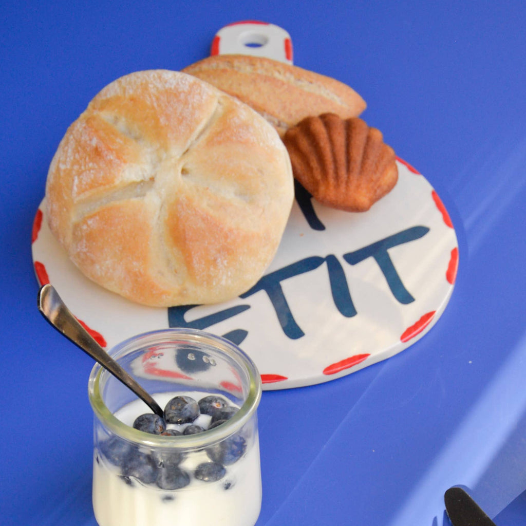 Keramik-Servierbrett "bon appetit"