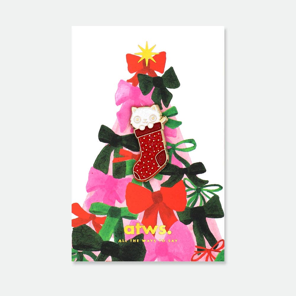 Pin - Katze in der Socke