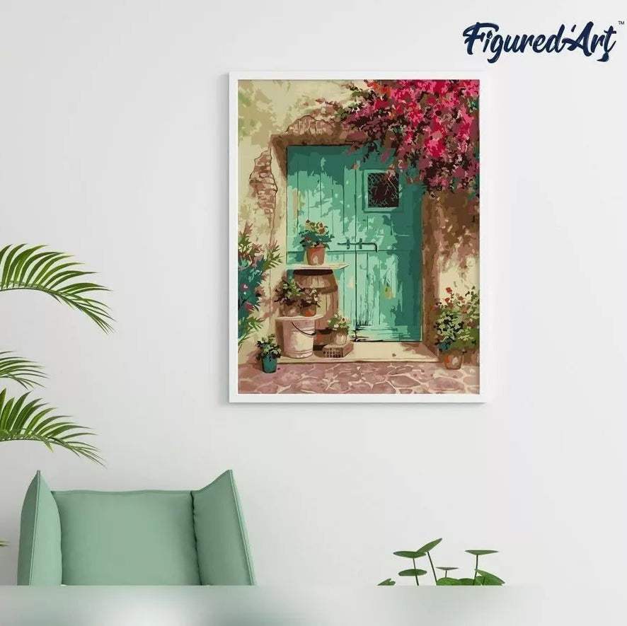 Malen nach Zahlen - Grüne Tür