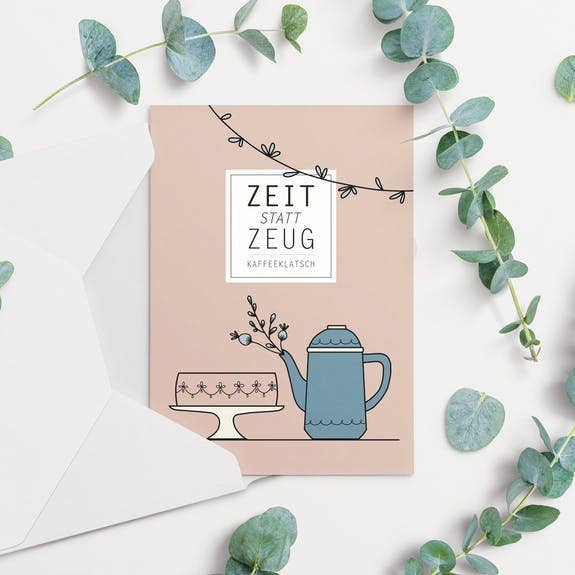 Gutscheinkarte „Zeit statt Zeug" – Kaffeeklatsch
