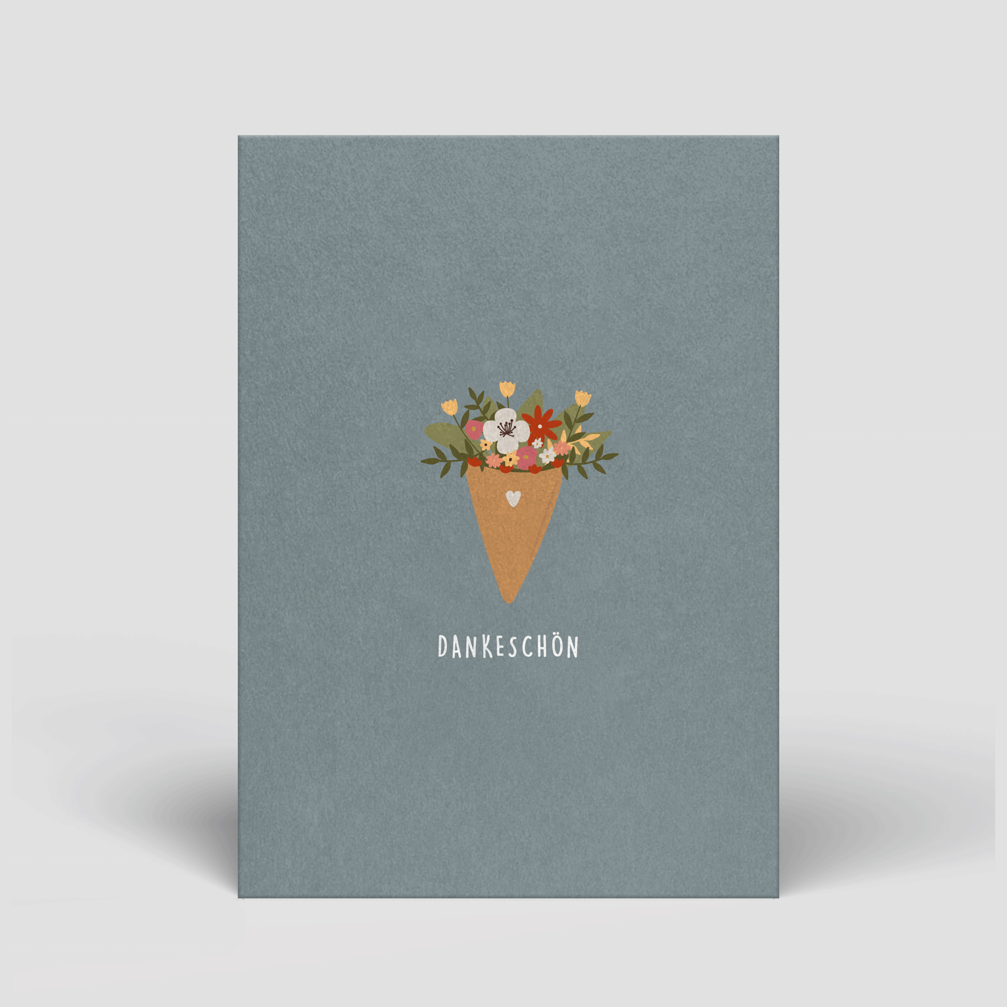 Postkarte „Dankeschön“ – Blumenstrauß