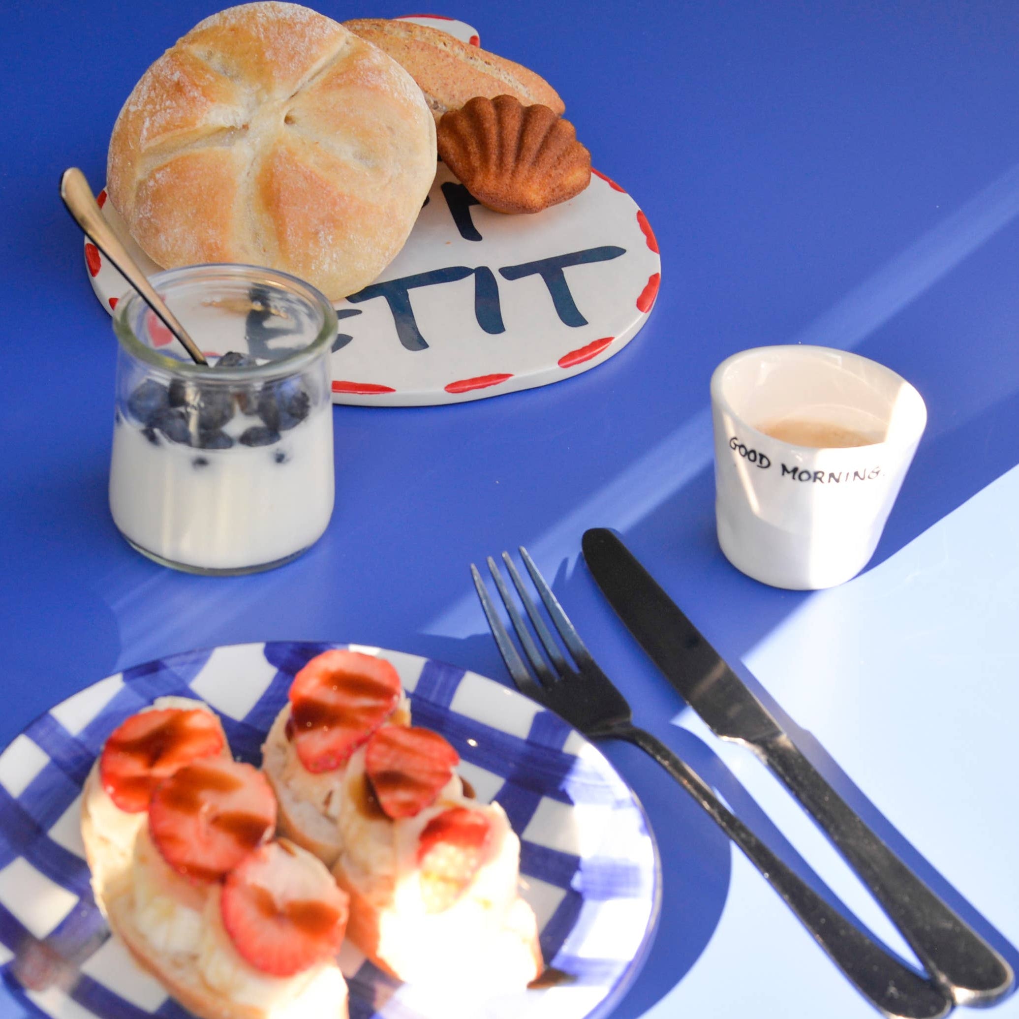 Keramik-Servierbrett "bon appetit"