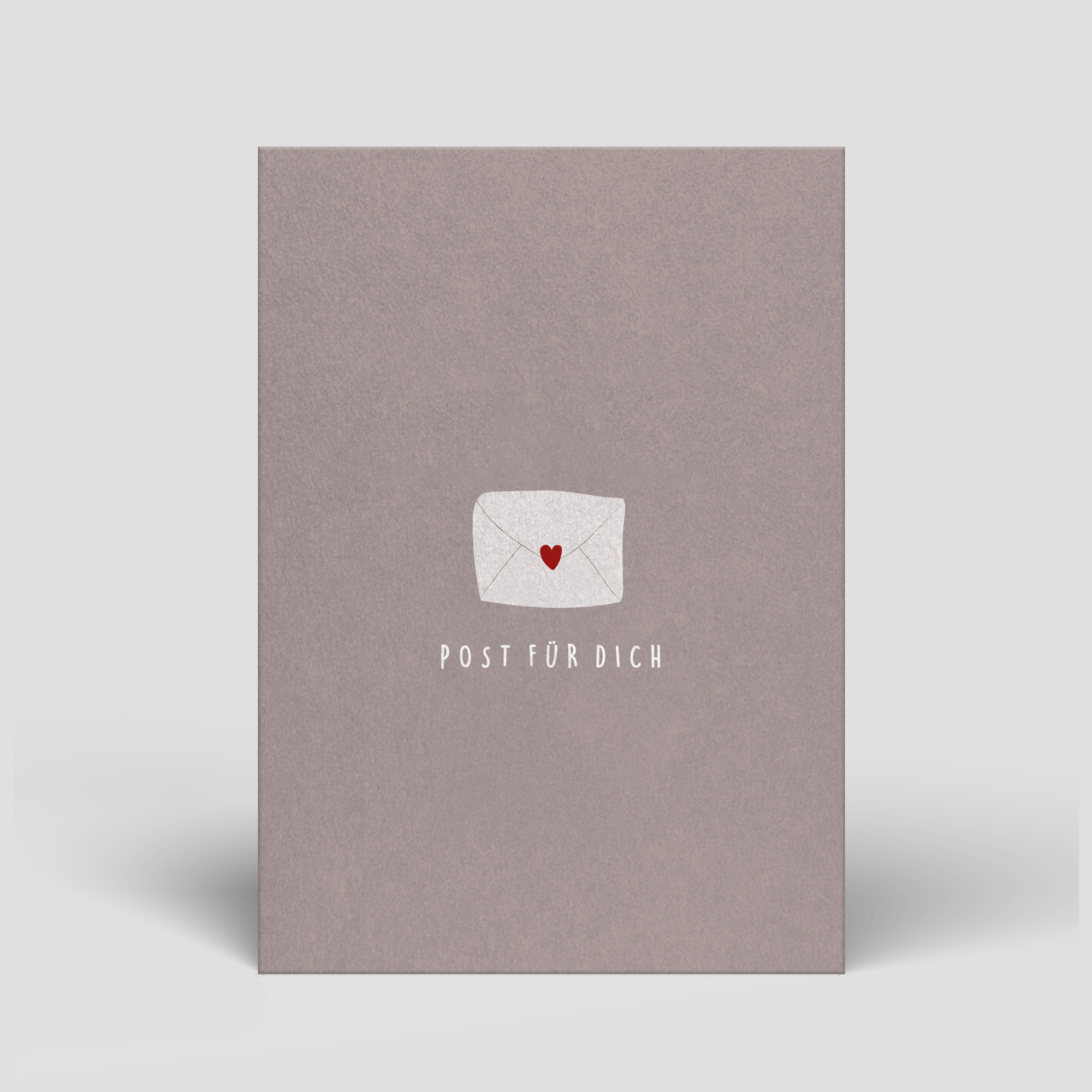 Postkarte „Für dich“ – Briefumschlag mit Herz