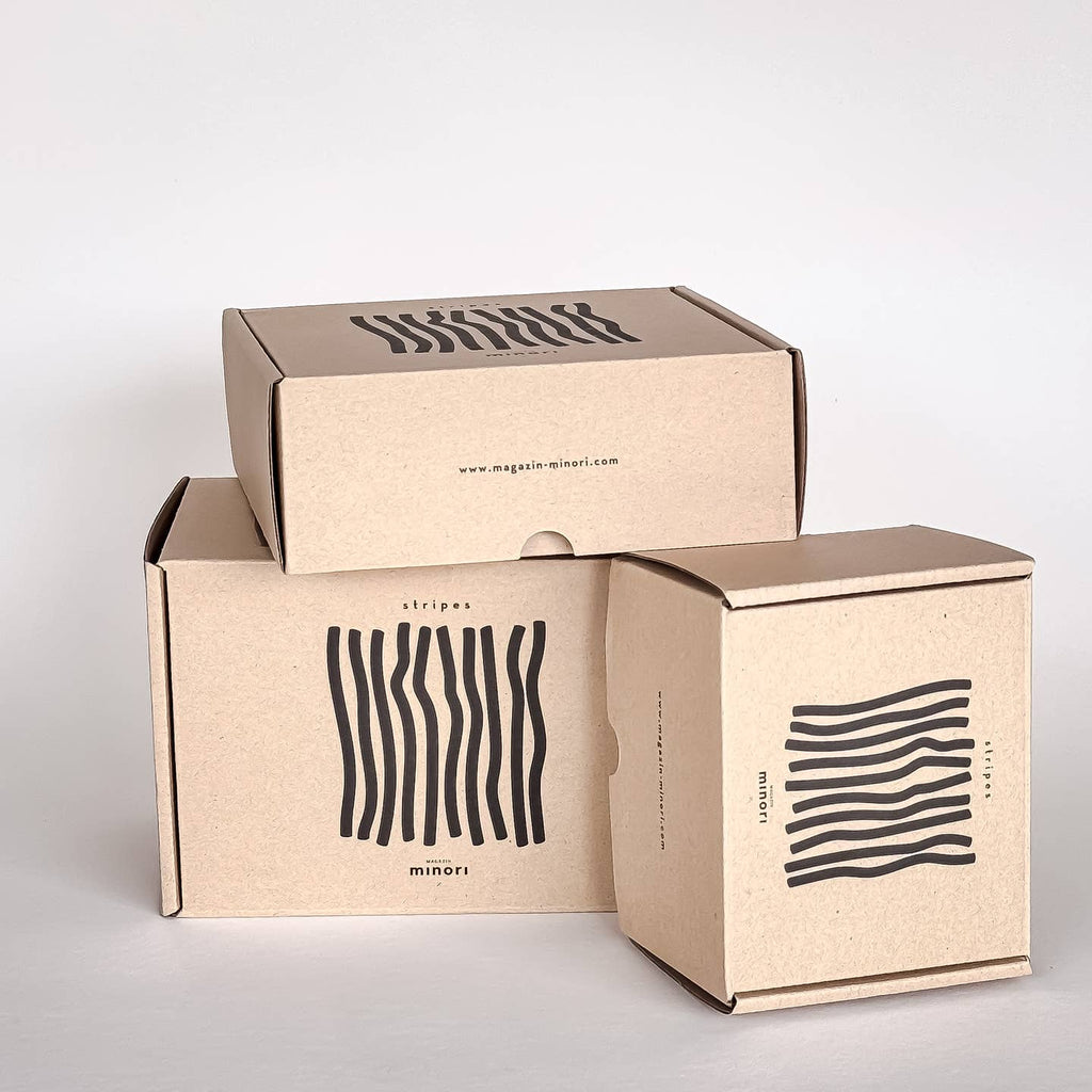 Vase - Stripes - tramonto red