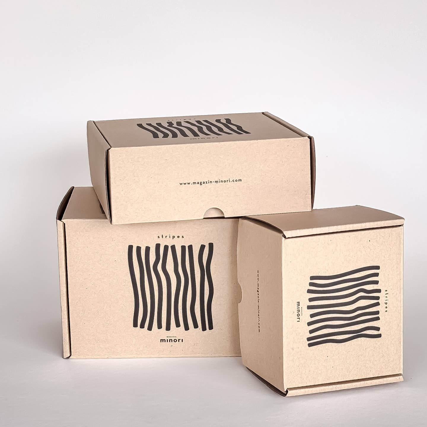 Vase - Stripes - tramonto red