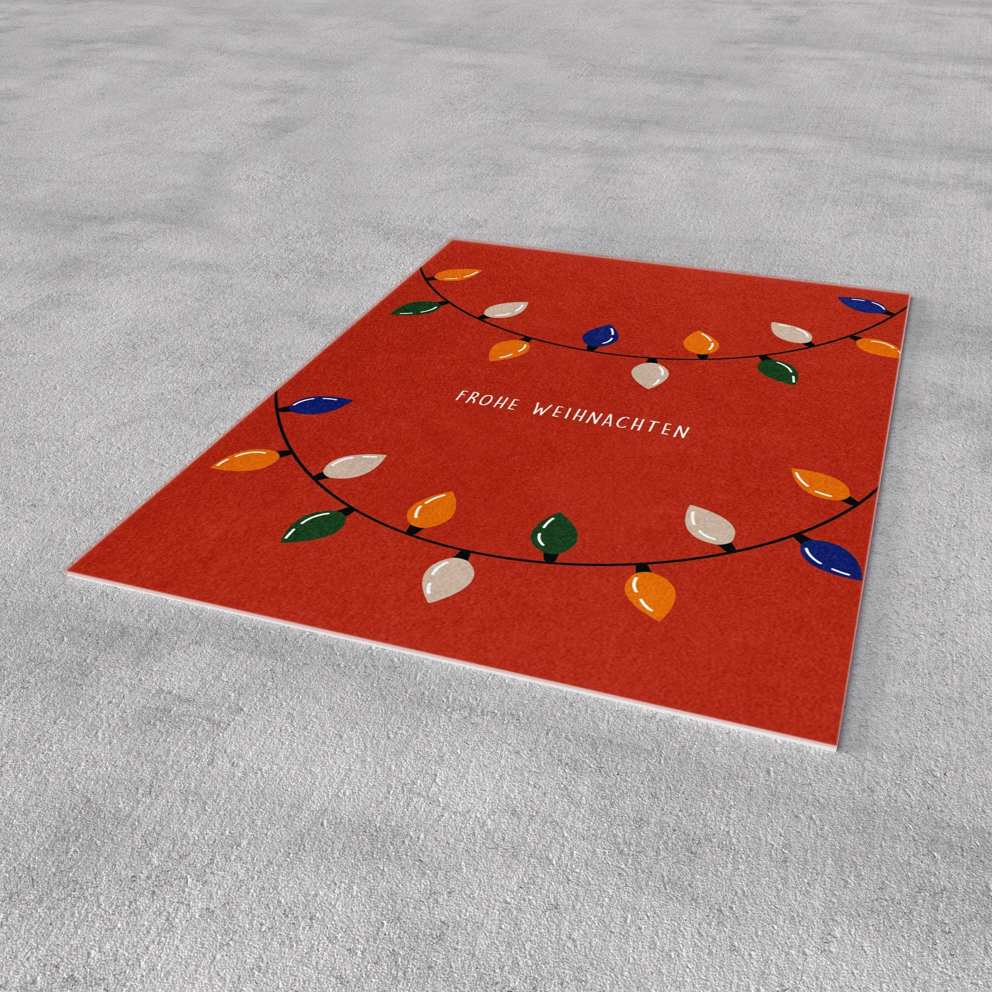 Postkarte " Frohe Weihnachten" - Lichterkette