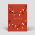 Postkarte " Frohe Weihnachten" - Lichterkette