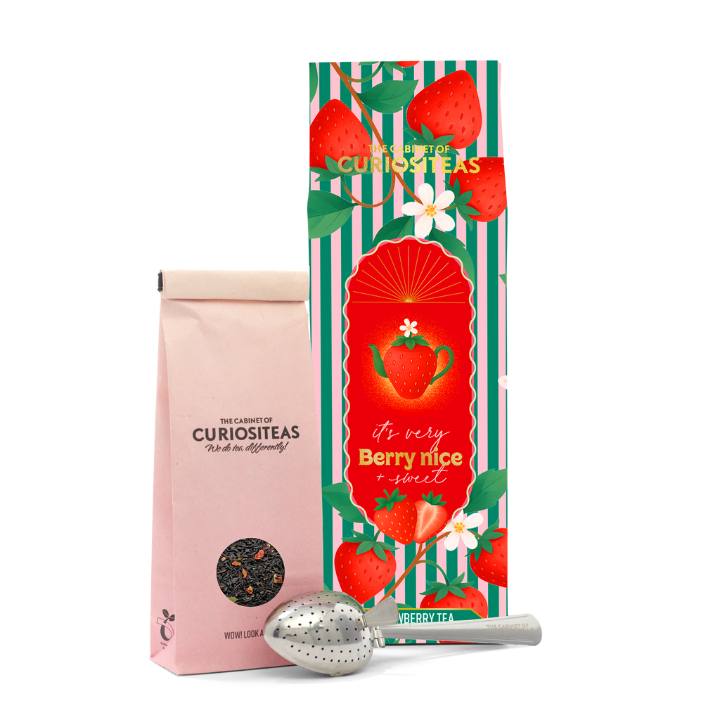 Strawberry Tea | Loser Erdbeertee in einer Geschenkbox mit Teesieb