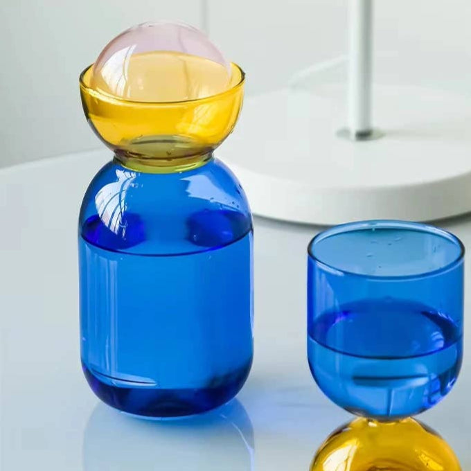 Retro Wasserkaraffe Blau