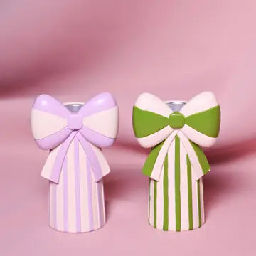 Kerzenständer Schleife grün