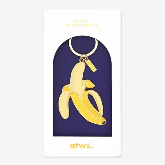 Schlüsselanhänger - Banane - NEVER MAKE EYE CONTACT, WHILE EATING A BANANA.