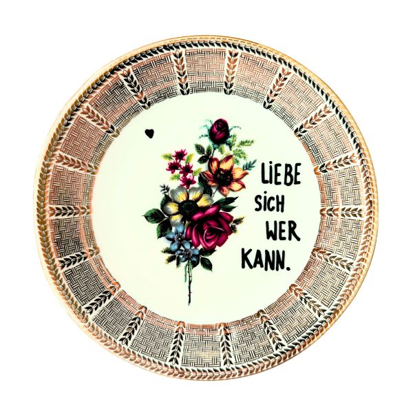 Wandteller LIEBE SICH WER KANN