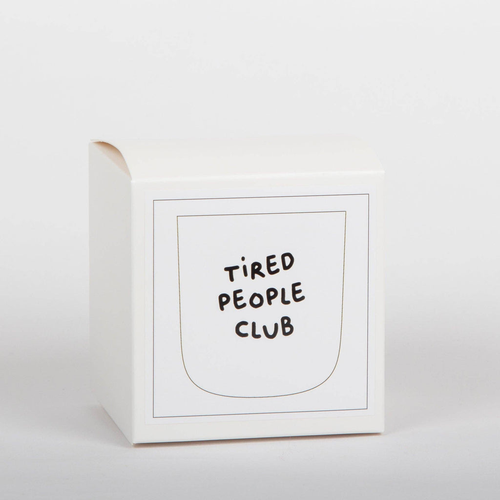 Porzellanbecher "tired people club"