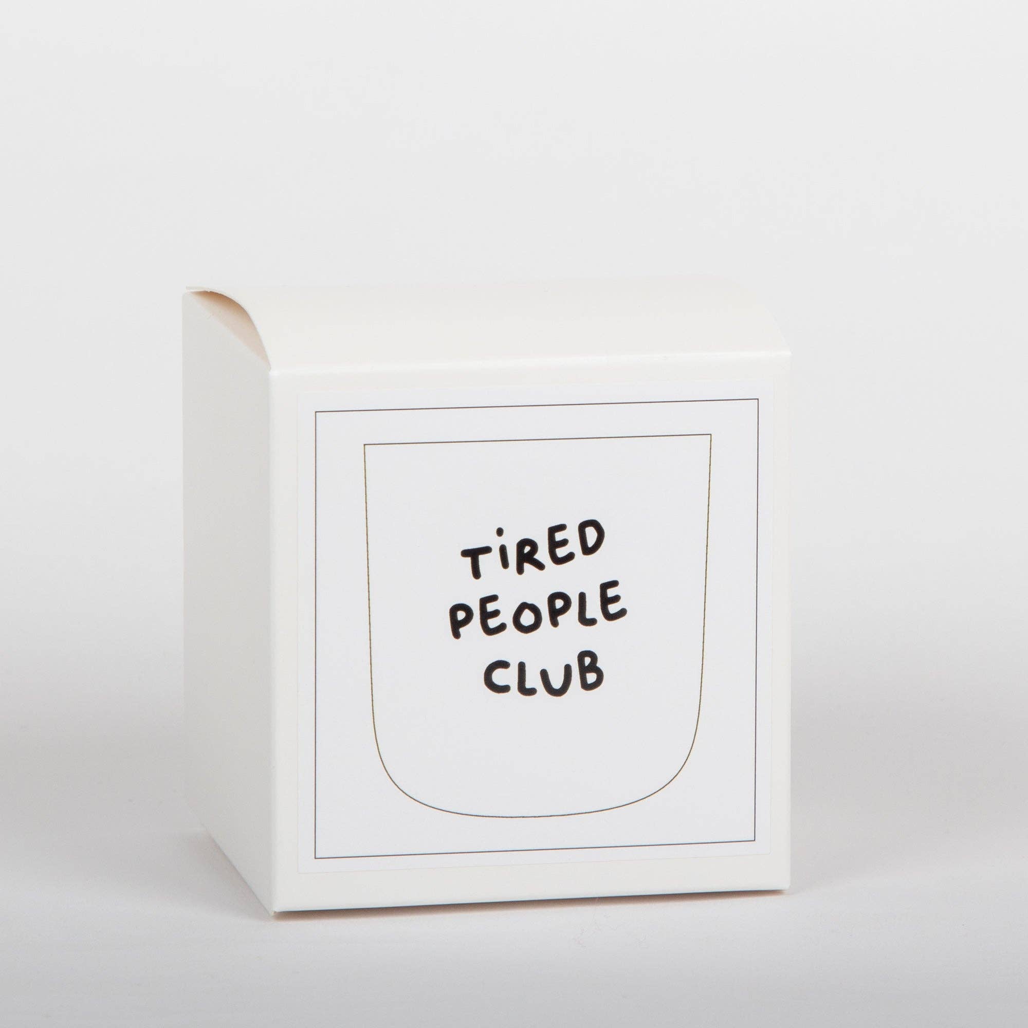 Porzellanbecher "tired people club"
