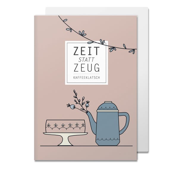 Gutscheinkarte „Zeit statt Zeug" – Kaffeeklatsch