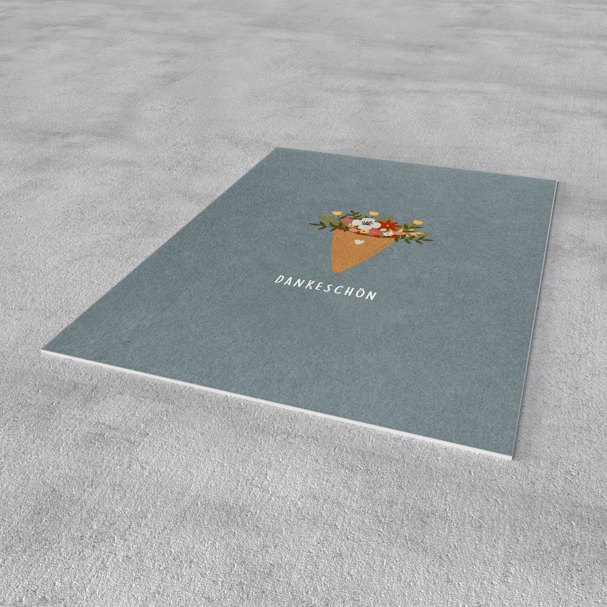 Postkarte „Dankeschön“ – Blumenstrauß