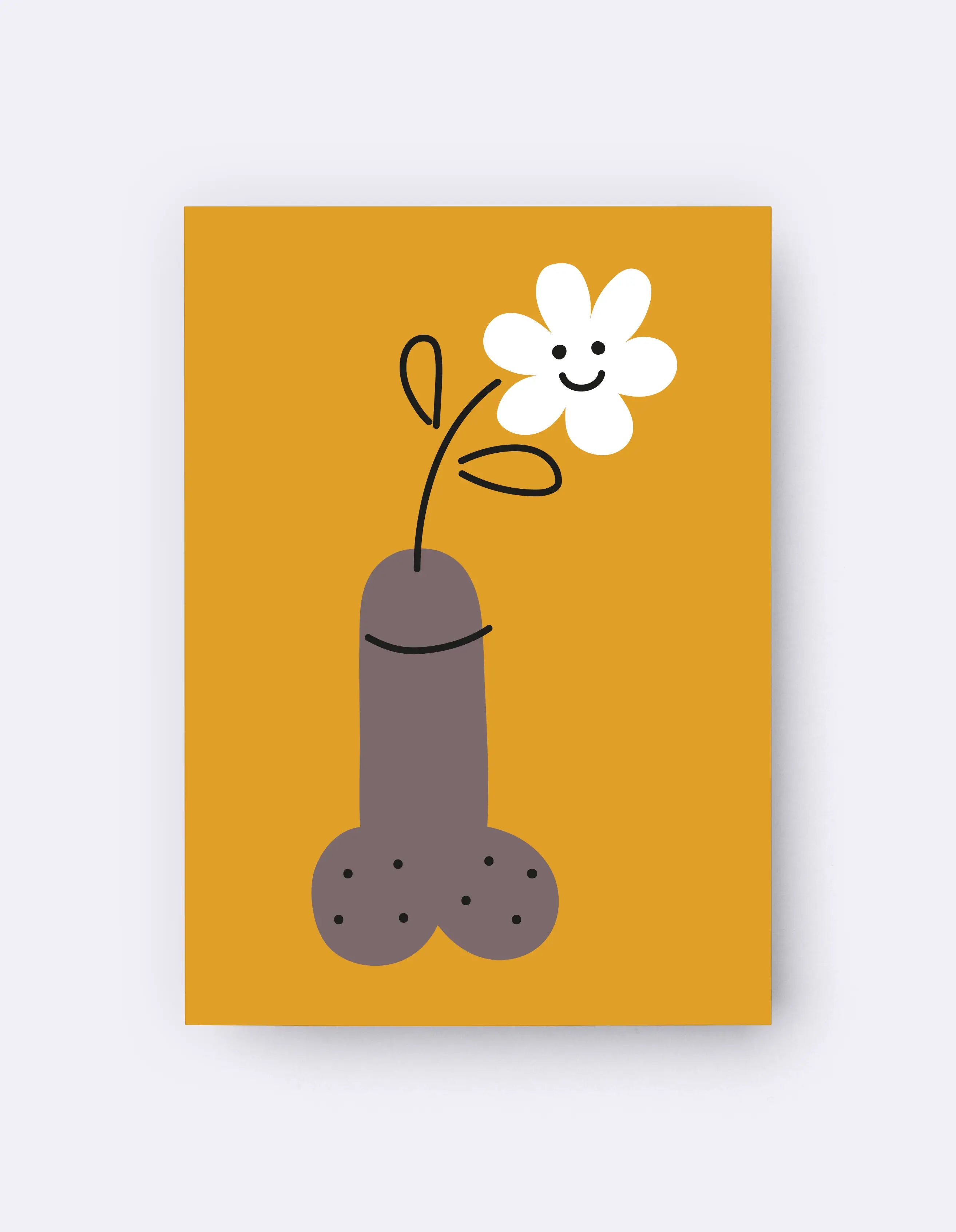 Postkarte - Whoopsy Daisy - gelb