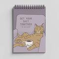 To-Do Liste Katze „GET YOUR SHIT TOGETHER“ – Notizblock DIN A6 mit Spiralbindung