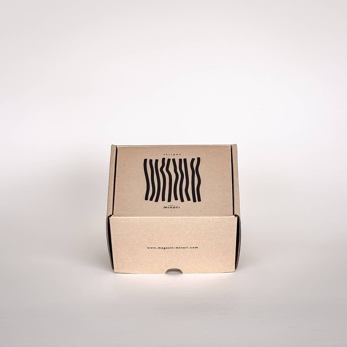 Espresso-Set STRIPES Volcano Black von Magazin Minori im Geschenkkarton