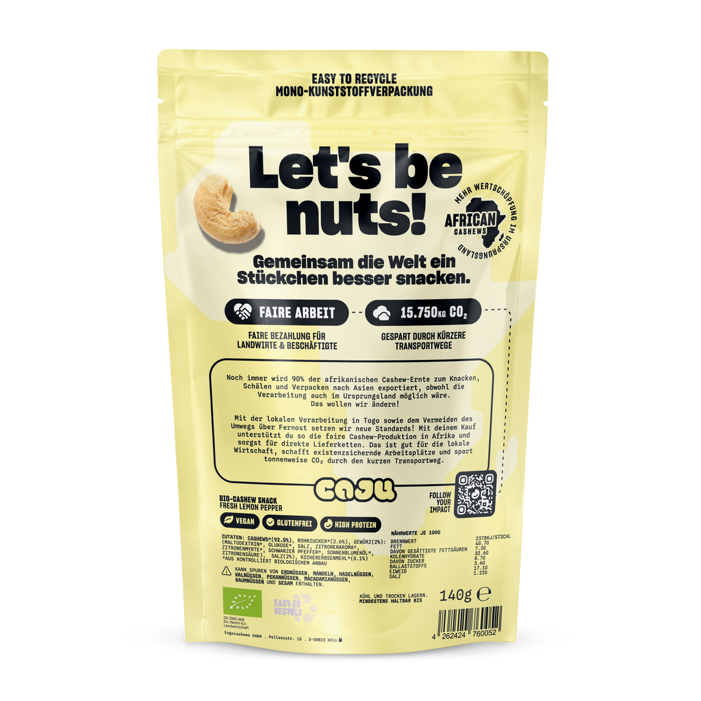Cashews - fresh LEMON PEPPER