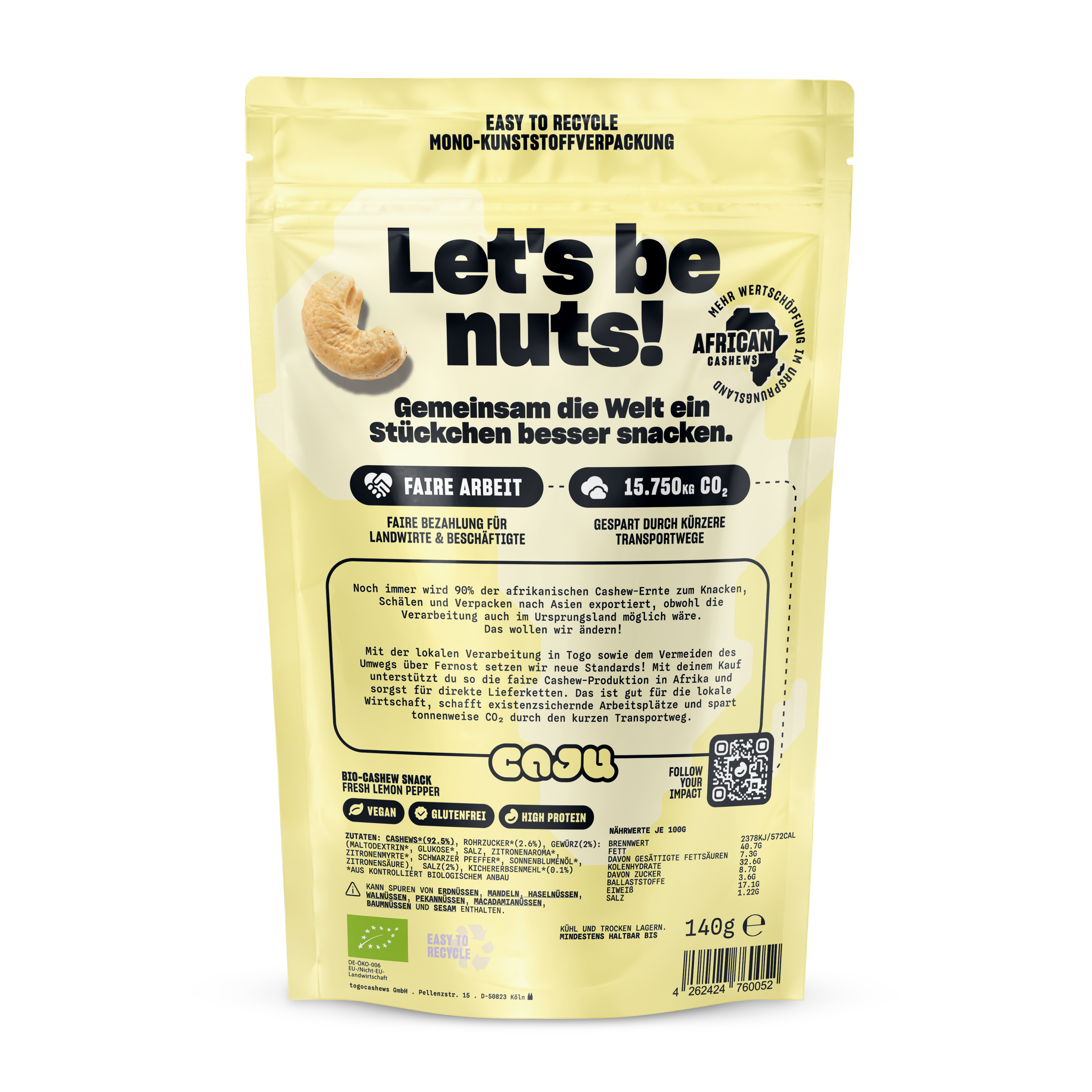Cashews - fresh LEMON PEPPER