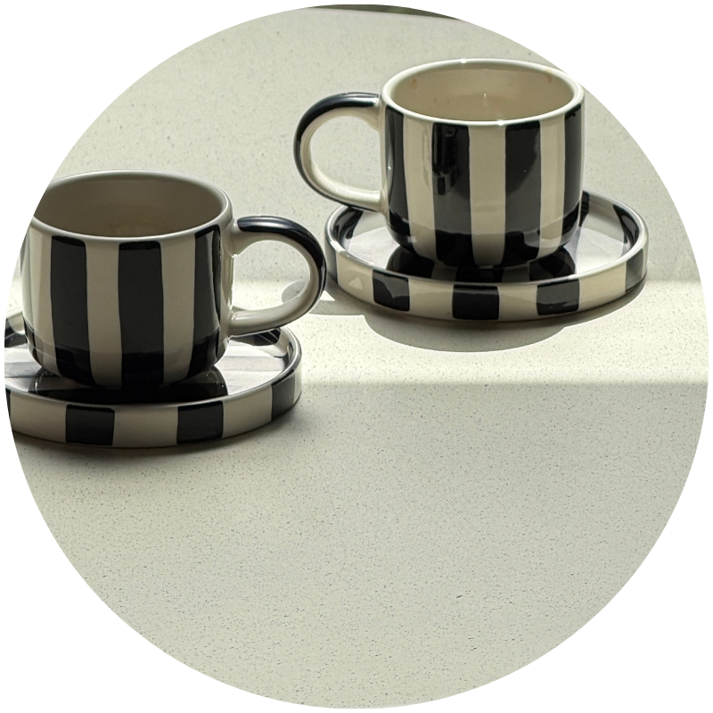 Geschenkidee zum Einzug, oder neue Wohnung, ein Espressotassen-Set