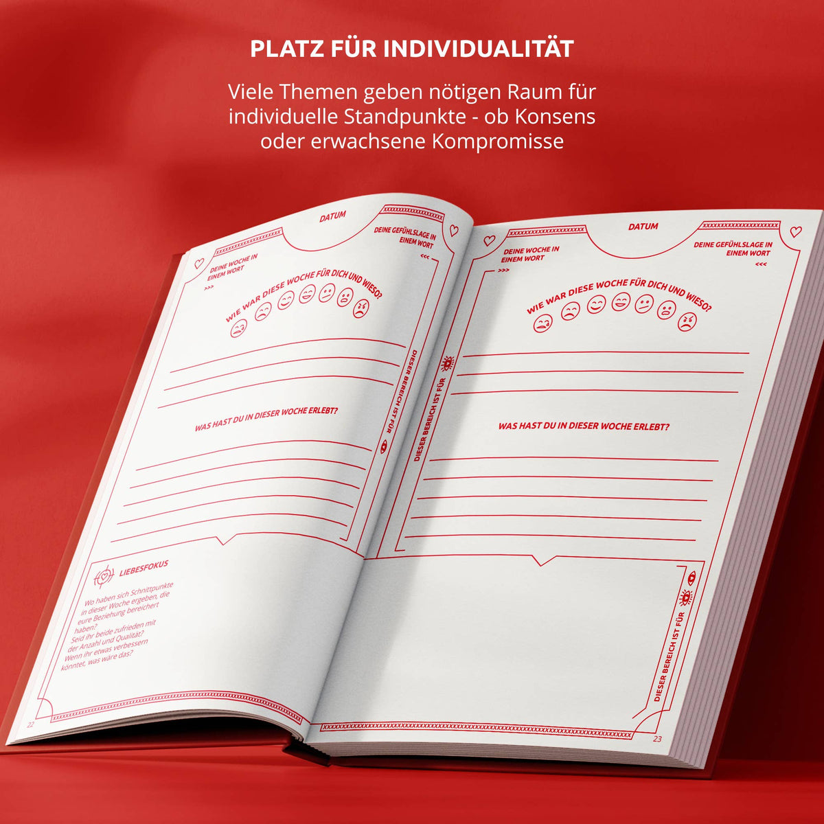Journal für Paare Erzählt euch mehr als Geschenkidee für Jahrestag, Hochzeit oder Valentinstag