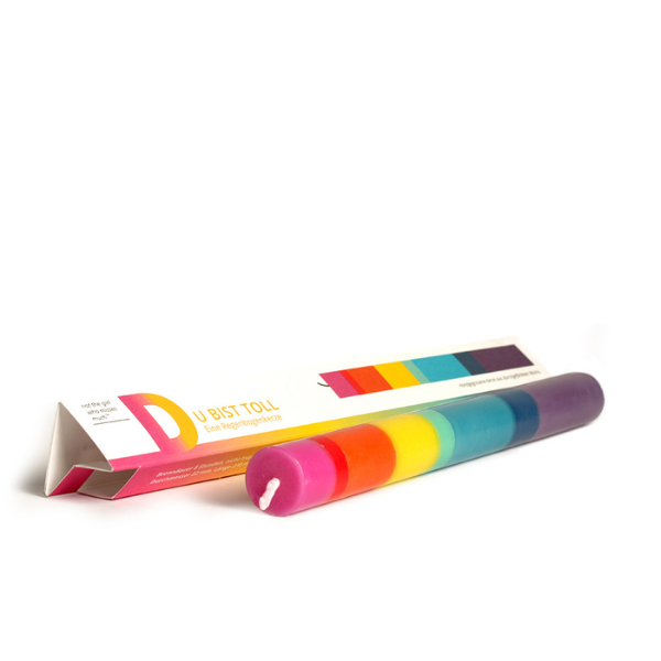 DU BIST TOLL | YOU ARE AWESOME - Regenbogenkerze