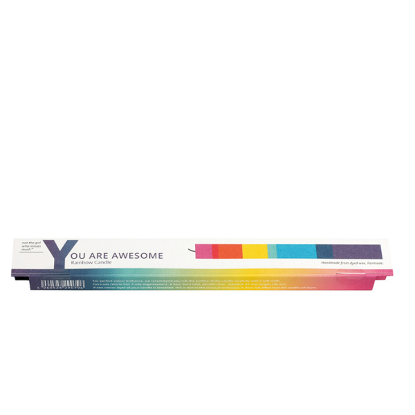 DU BIST TOLL | YOU ARE AWESOME - Regenbogenkerze