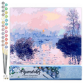 Malen nach Zahlen - Monet - Sonnenuntergang an der Seine bei Lavacourt