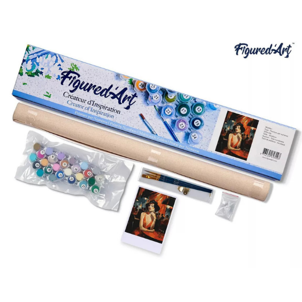 Malen nach Zahlen - Art-Deco-Frau in einem Club