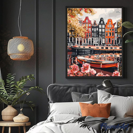 Malen nach Zahlen - Grachten von Amsterdam