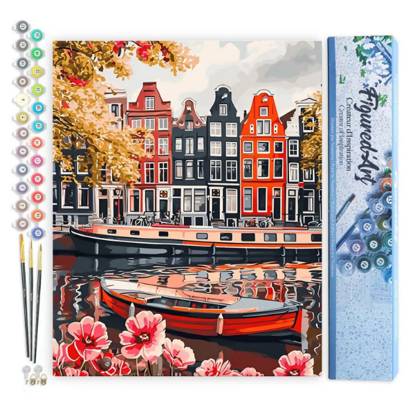 Malen nach Zahlen - Grachten von Amsterdam
