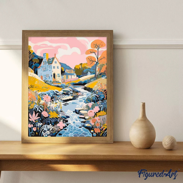 Malen nach Zahlen - Villa am Bach