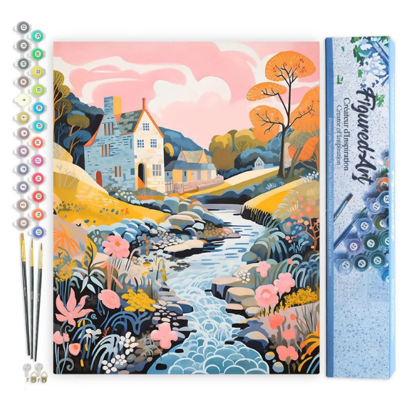 Malen nach Zahlen - Villa am Bach