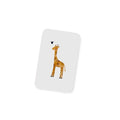 Minikarte „Giraffe“ von One in a Melon mit illustrierter Giraffe und kleinem Herz, Visitenkartenformat