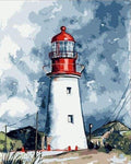 Malen nach Zahlen - Leuchtturm