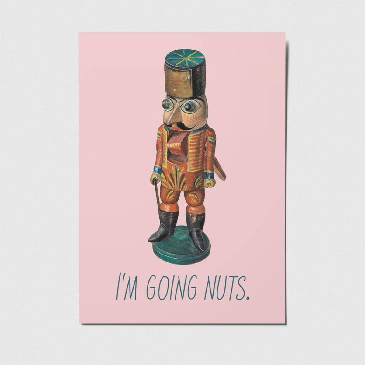 Lustige Postkarte von Studio Mirabella mit dem Spruch „I'm going nuts“