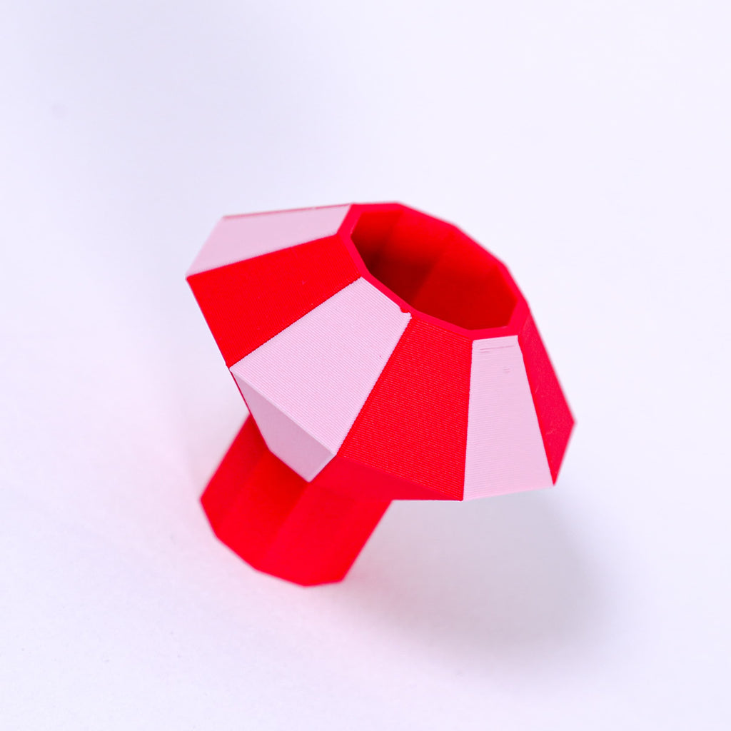 ANIS Kerzenhalter - DIAMANT DUO - rot rosa