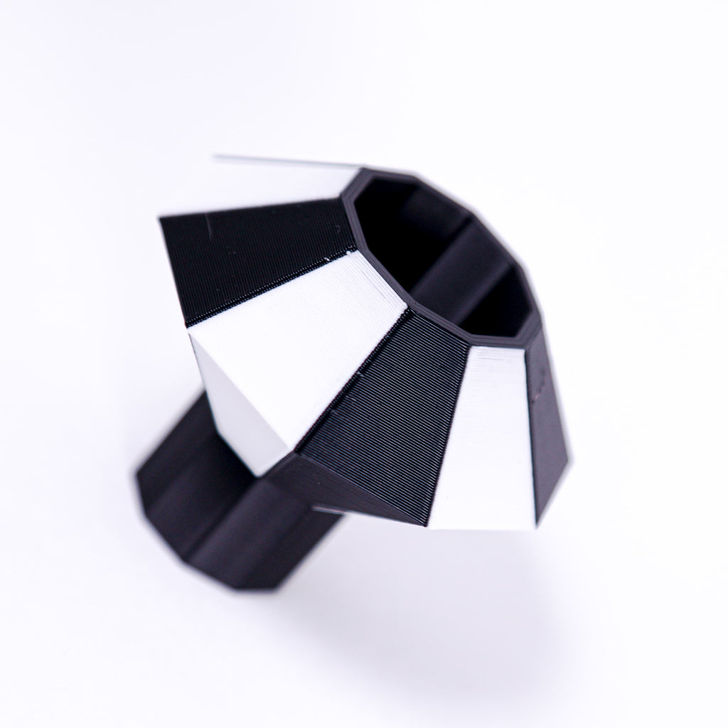 ANIS Kerzenhalter - DIAMANT DUO - schwarz weiß