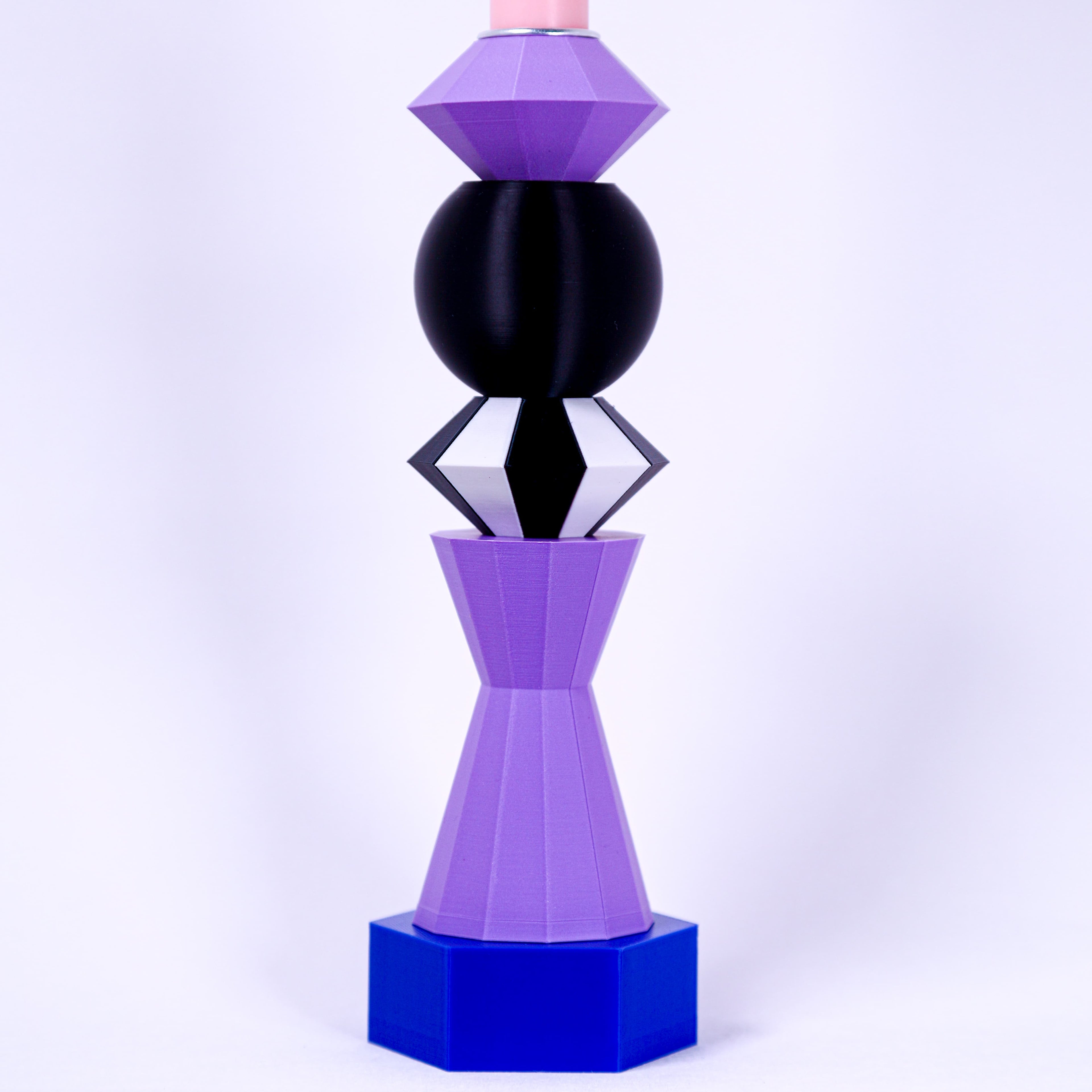 ANIS Kerzenhalter - DIAMANT DUO - schwarz weiß