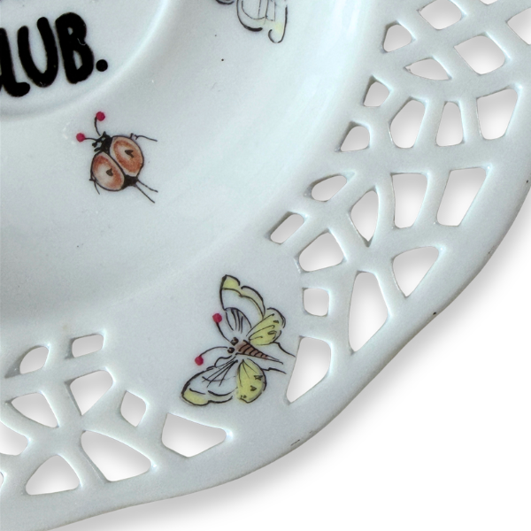 Vintage Wandteller "SELF LOVE CLUB" | Upcycling Unikat | 16 cm