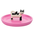 Schmuckschale Katze Rosa von WIDDOP – Frontansicht der pinken Katzenfigur aus Polyresin