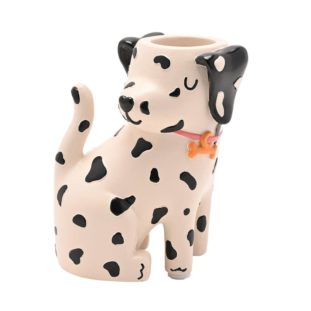 WIDDOP Streichholzhalter Hund Keramik – Frontansicht bunte Hundefigur